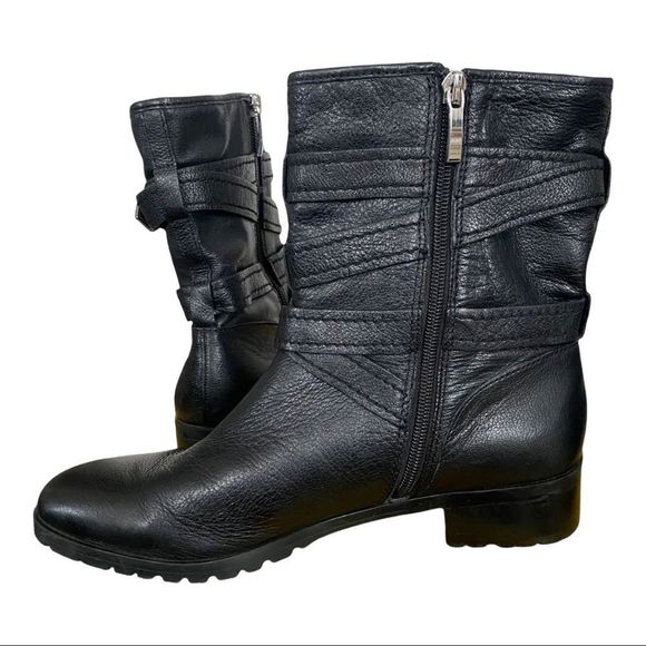 Essex Lane size zipper buckle detail ankle boots - Picture 4 of 5